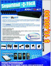 AVTECH KPD677ZLKIT- DVR 8 CANALES CON SALIDA DE VIDEO BNC&VGA/ H.264/ 240IPS/ INTERFAZ SATA/ WEB SERVER/ 8 CAMARAS BULLET/HD 1 GB